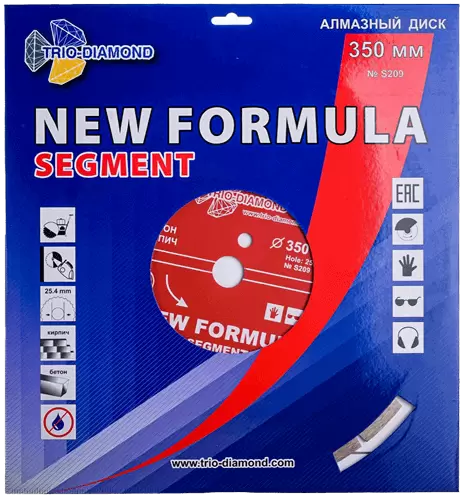 Алмазный диск по бетону 350*25.4*10*3.2мм New Formula Segment Trio-Diamond S209 - интернет-магазин «Стронг Инструмент» город Санкт-Петербург