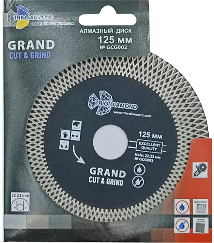 Алмазный диск 125*22.23*25*1.7мм Grand Cut & Grind Trio-Diamond GCG002 - интернет-магазин «Стронг Инструмент» город Санкт-Петербург