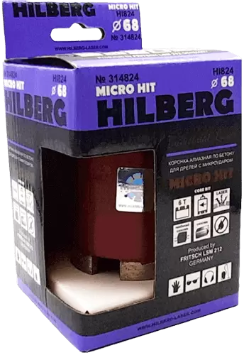 Коронка алмазная SDS-Plus 68 мм под пылеудалитель Hilberg Laser Micro Hit HI824 - интернет-магазин «Стронг Инструмент» город Санкт-Петербург
