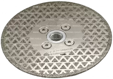 Алмазный диск с фланцем 125*М14 (гальванический) Strong СТД-19400125 - интернет-магазин «Стронг Инструмент» город Санкт-Петербург