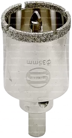 Алмазная коронка по керамике с центр. сверлом 35мм Strong СТК-06600035