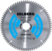 Пильный диск по алюминию 216*30*Т80 Industrial Hilberg HA216 - интернет-магазин «Стронг Инструмент» город Санкт-Петербург