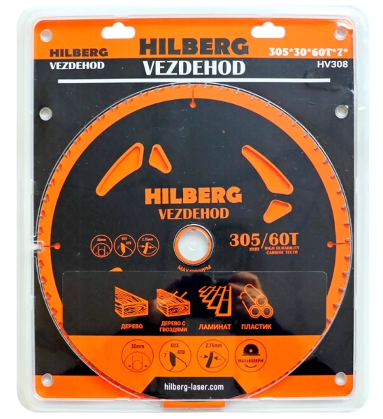 Универсальный пильный диск 305*30*60Т Vezdehod Hilberg HV308 - интернет-магазин «Стронг Инструмент» город Санкт-Петербург