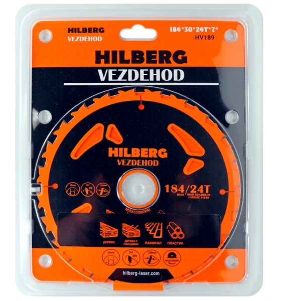 Универсальный пильный диск 184*30*24Т Vezdehod Hilberg HV189 - интернет-магазин «Стронг Инструмент» город Санкт-Петербург