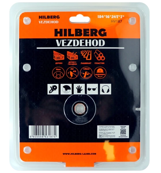 Универсальный пильный диск 184*16*24Т Vezdehod Hilberg HV187 - интернет-магазин «Стронг Инструмент» город Санкт-Петербург