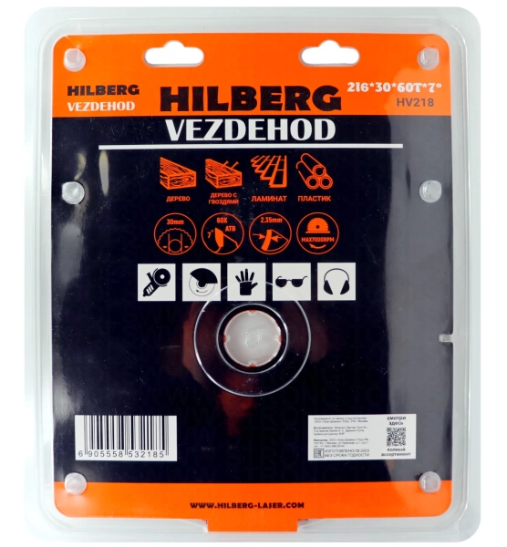 Универсальный пильный диск 216*30*60Т Vezdehod Hilberg HV218 - интернет-магазин «Стронг Инструмент» город Санкт-Петербург